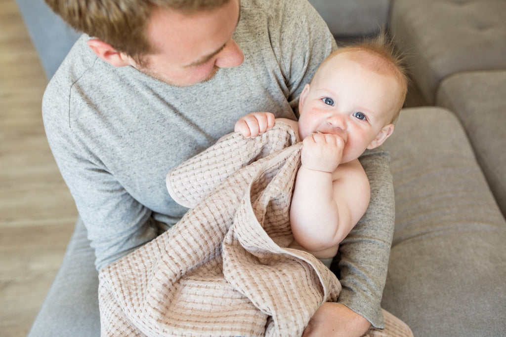 Lulujo - Waffle Blanket - Sand - Baby&More