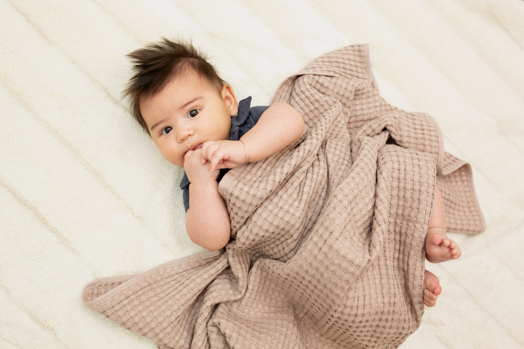 Lulujo - Waffle Blanket - Sand - Baby&More