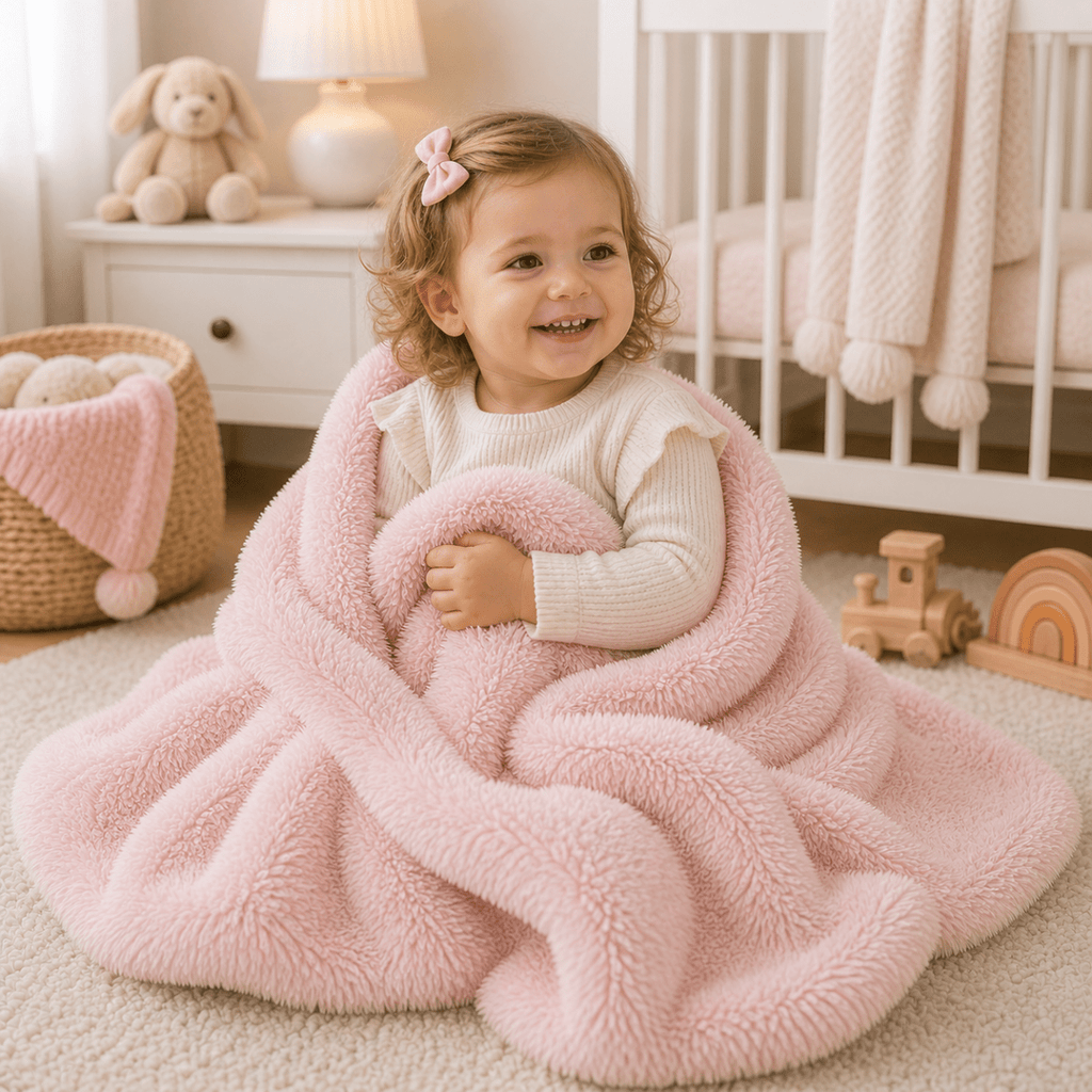 Luxury Faux Fur Baby / Toddler Blanket - Pink - Baby&More