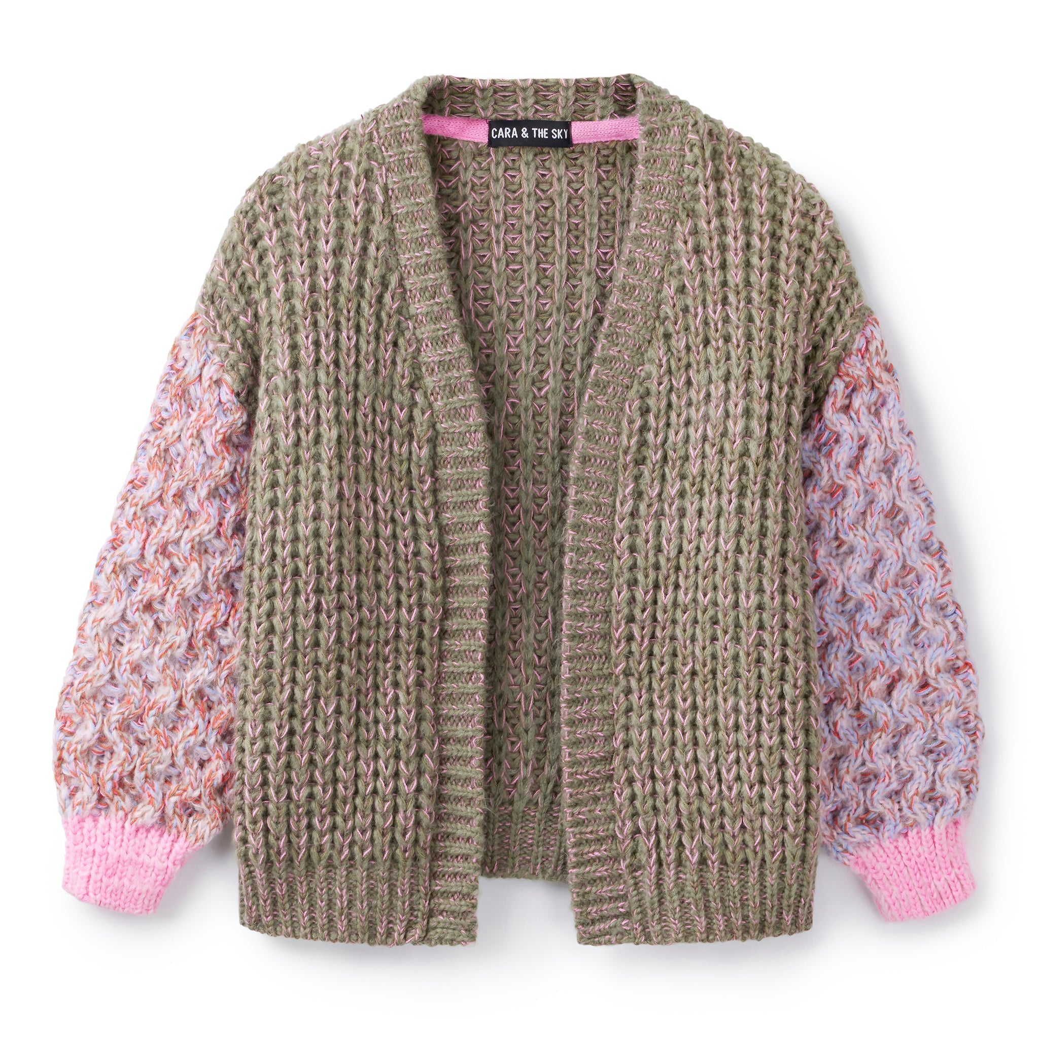 Cara & The Sky Madison Mini Me Oversized Balloon Sleeve Kids Cardigan
