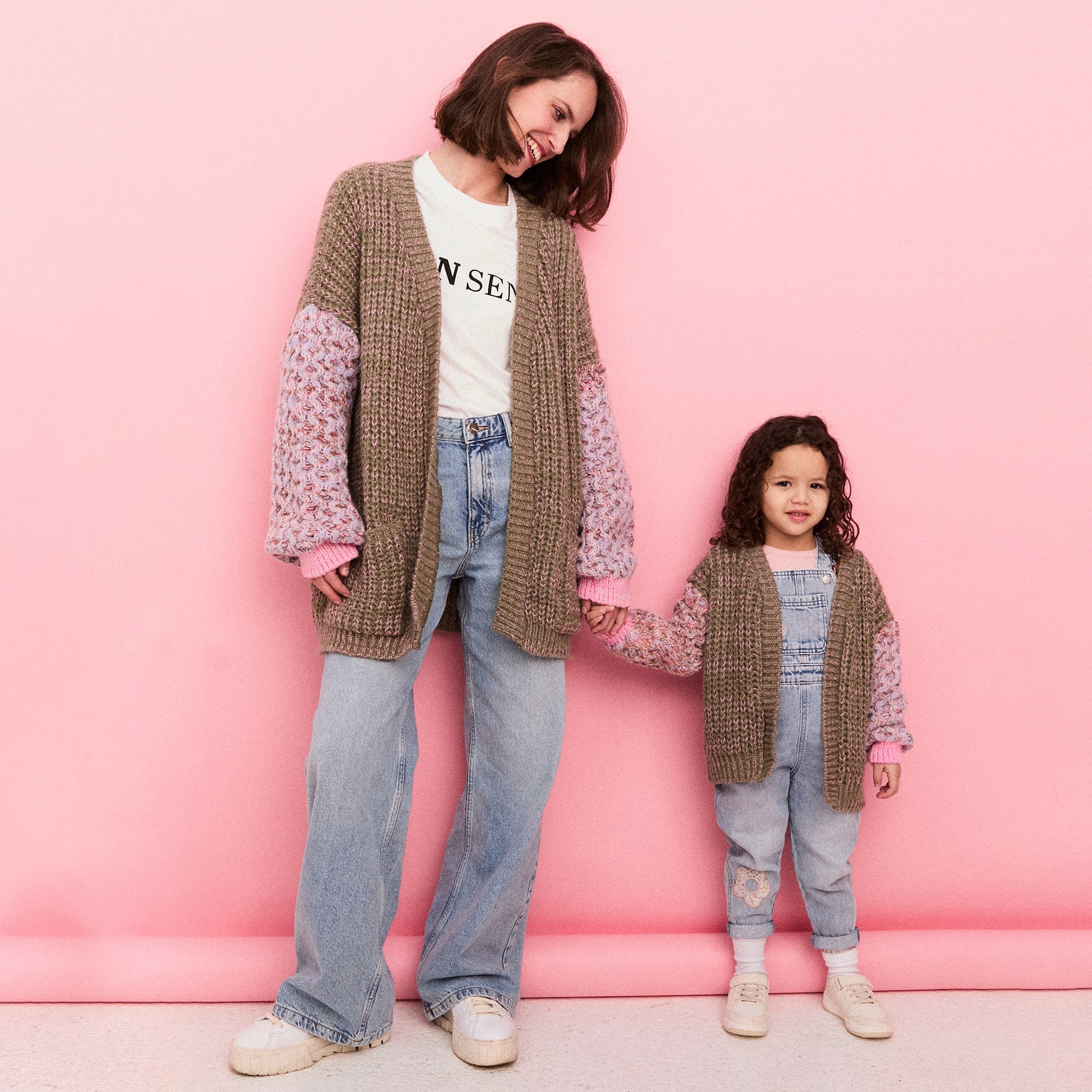 Cara & The Sky Madison Mini Me Oversized Balloon Sleeve Kids Cardigan