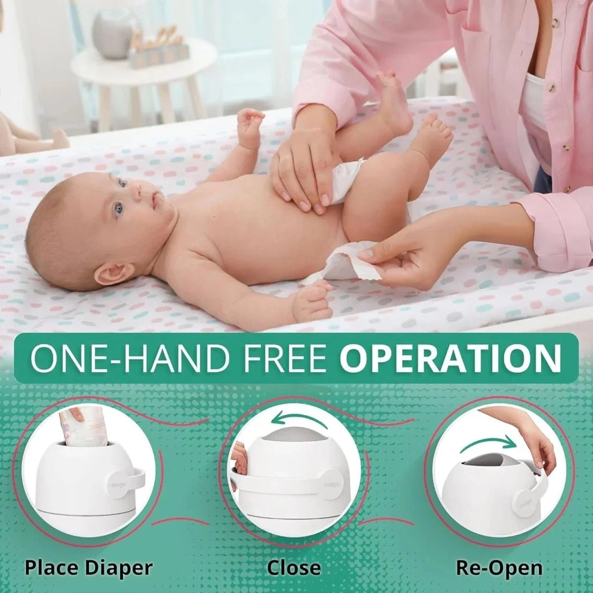 Magic Majestic Nappy Bin - Beige - Baby&More