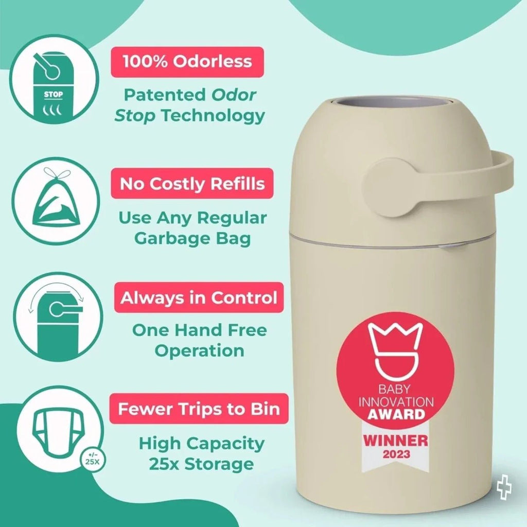 Magic Majestic Nappy Bin - Beige - Baby&More