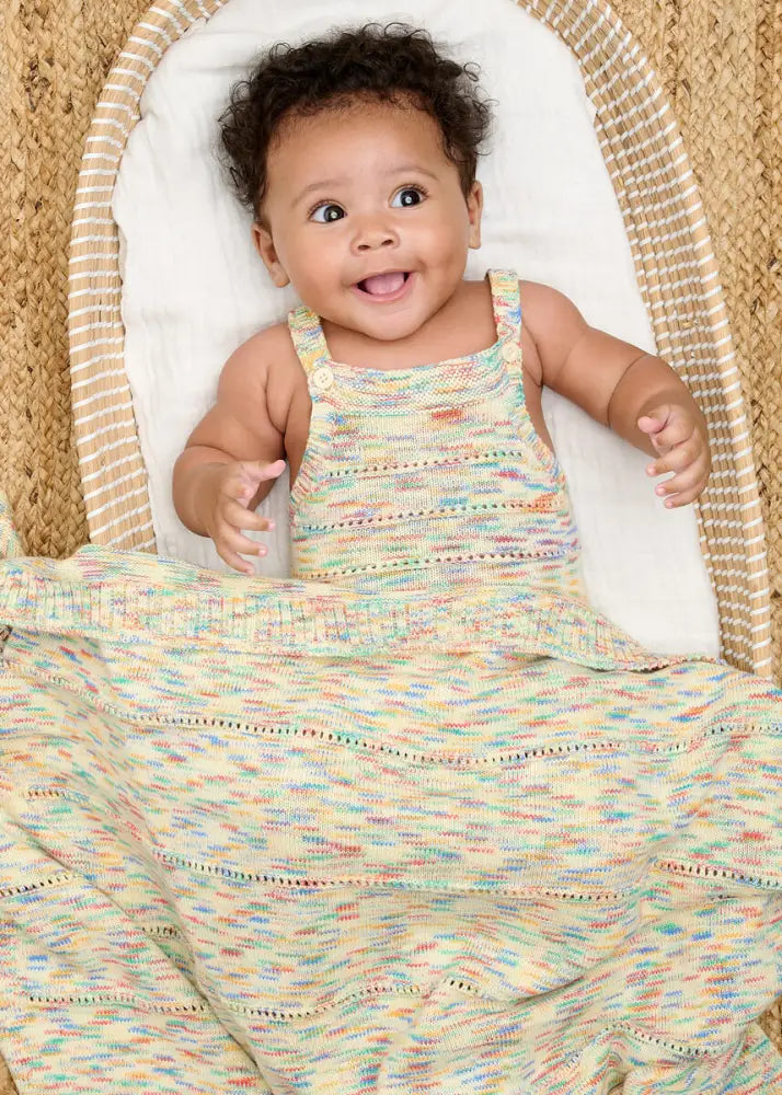 The bonniemob Organic Cotton Space-Dye Knitted Baby Bubble Romper