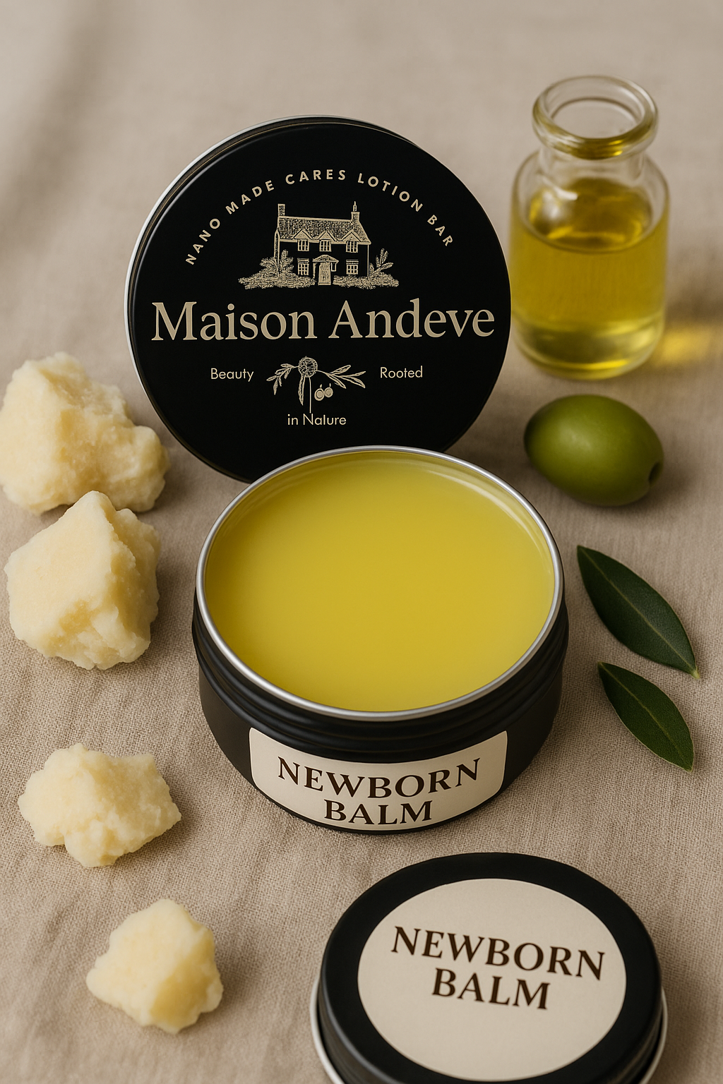 Maison Andeve - Newborn Balm 100ml – Scent-Free Natural Baby Skin Care