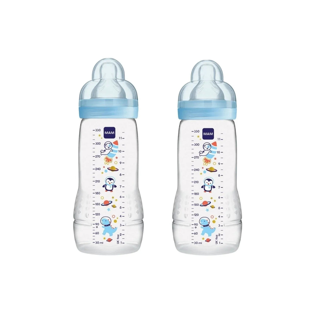 MAM Easy Active Bottle - 330ml - Pack of 2 - Blue - Baby&More