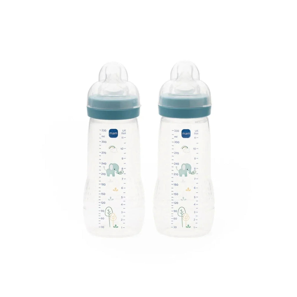MAM Easy Active Bottle - 330ml - Pack of 2 - Blue - Baby&More