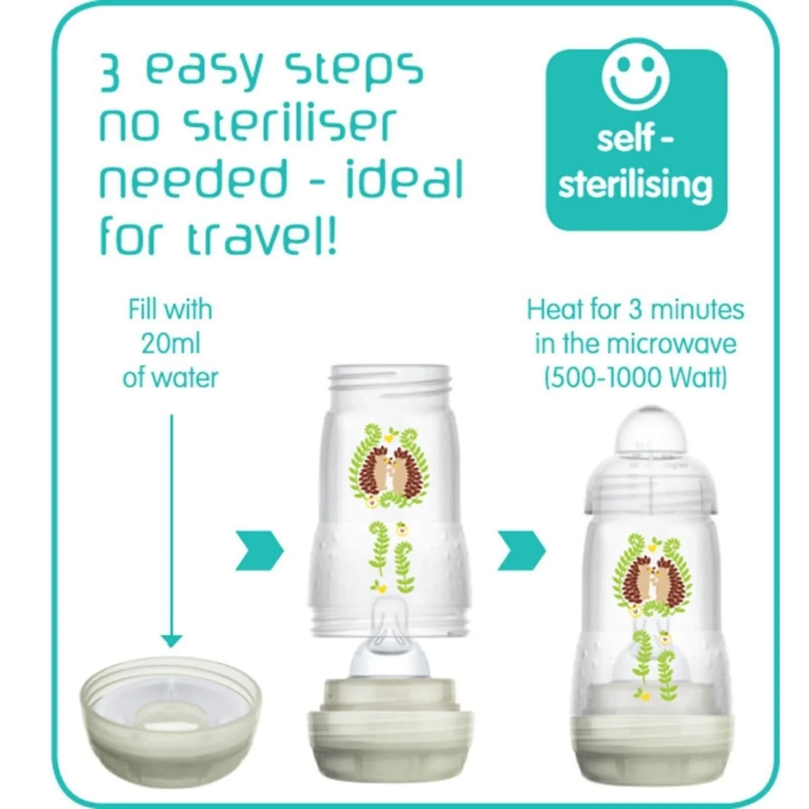 MAM Easy Start Anti - Colic Bottle - 160ml - Pack of 3 - Blue - Baby&More