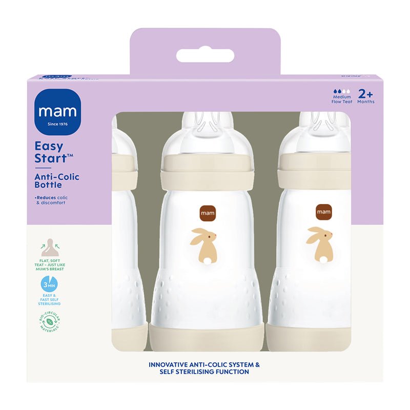 MAM Easy Start Anti-Colic Bottle - Unisex - 260ml - 3 Pack - Baby&More