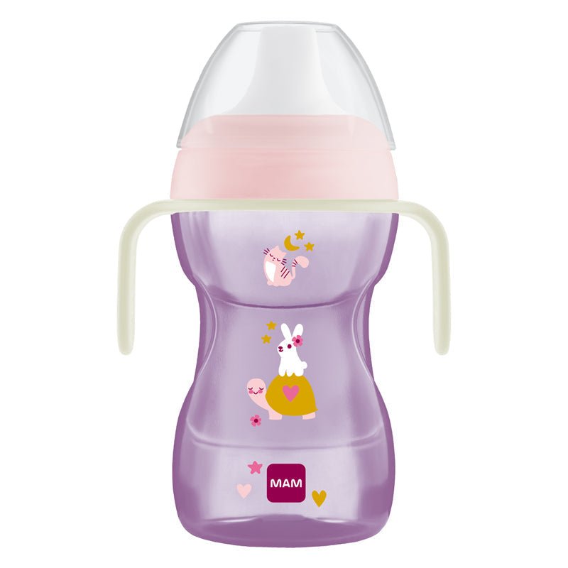 MAM Fun To Drink Cup & Glow with Handles - Pink - 270ml - Baby&More