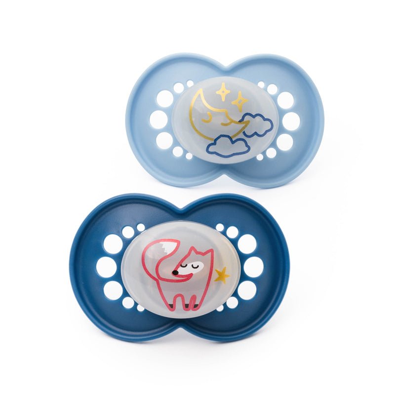 MAM Night Soother Blue - 6-18m - 2 Pack - Baby&More