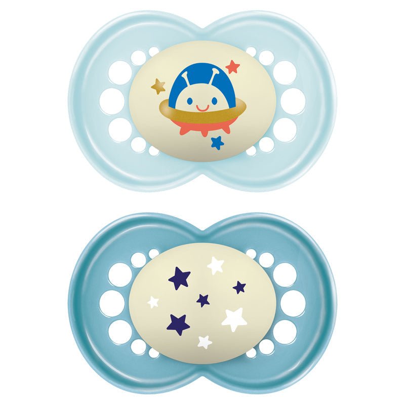 MAM Night Soother Blue Astro - 18-36m - 2 Pack - Baby&More