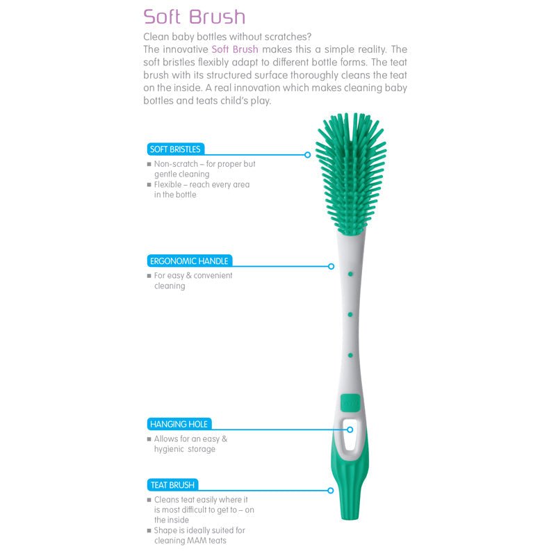 MAM Soft Bottle & Teat Brush - Baby&More