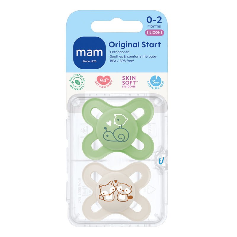 MAM Start Soother Unisex Design - 0-2m - 2 Pack - Baby&More