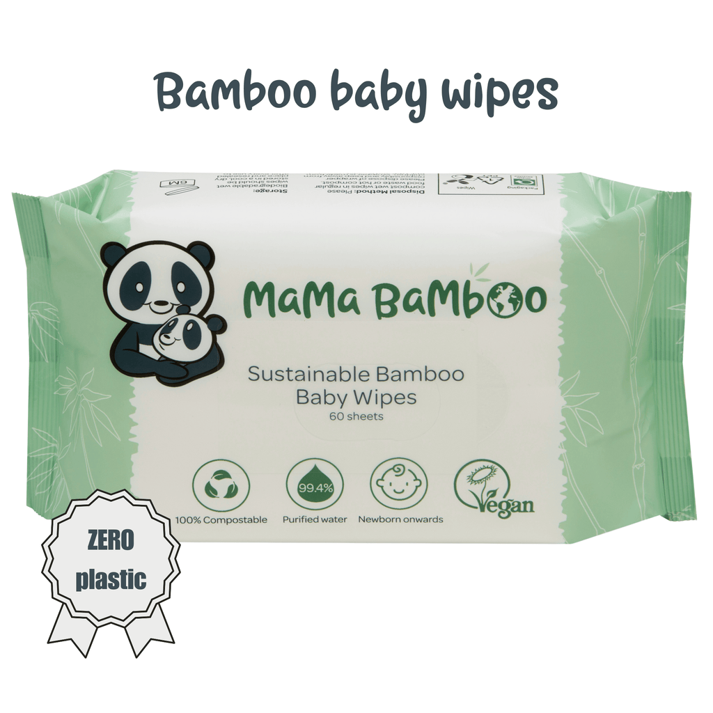 Mama Bamboo Sustainable Baby Wipes - 6 or 12 Packs - Baby&More