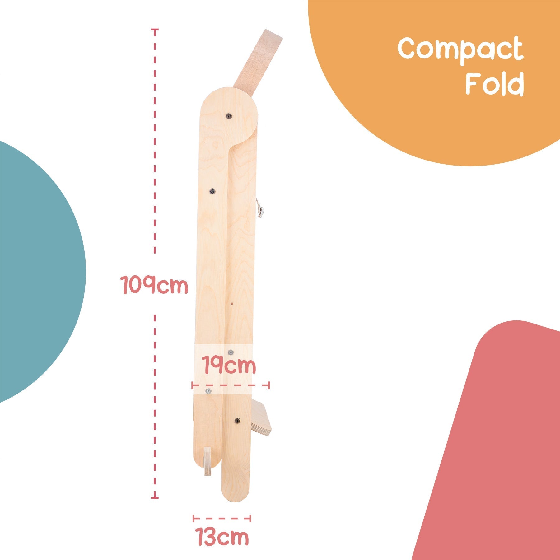 MamaToyz Folding Learning Tower - Natural Beech Wood Montessori Child Safety Platform - Baby&More