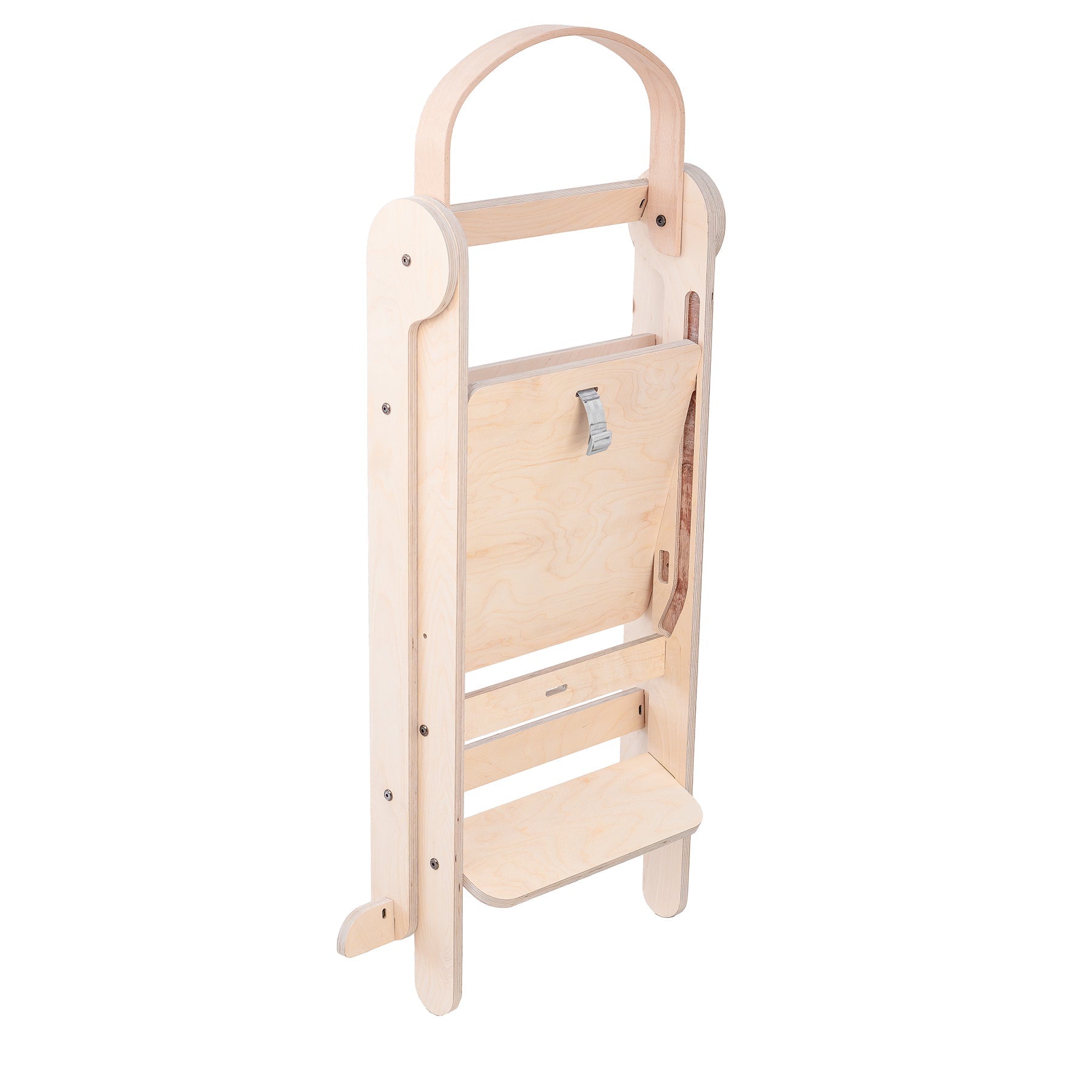 MamaToyz Folding Learning Tower - Natural Beech Wood Montessori Child Safety Platform - Baby&More