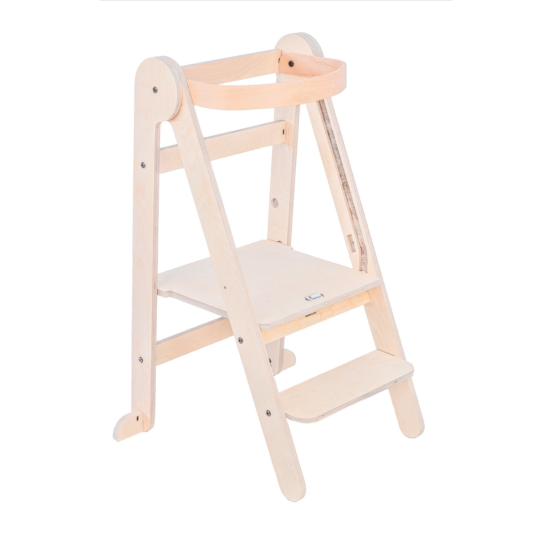 MamaToyz Folding Learning Tower - Natural Beech Wood Montessori Child Safety Platform - Baby&More