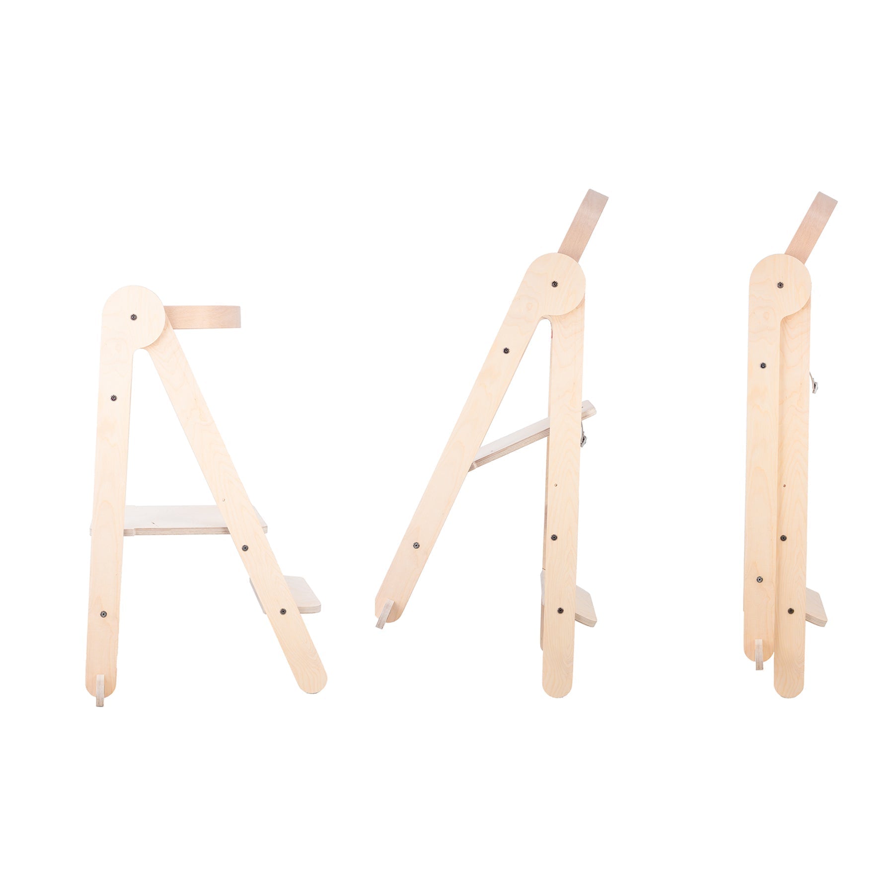 MamaToyz Folding Learning Tower - Natural Beech Wood Montessori Child Safety Platform - Baby&More