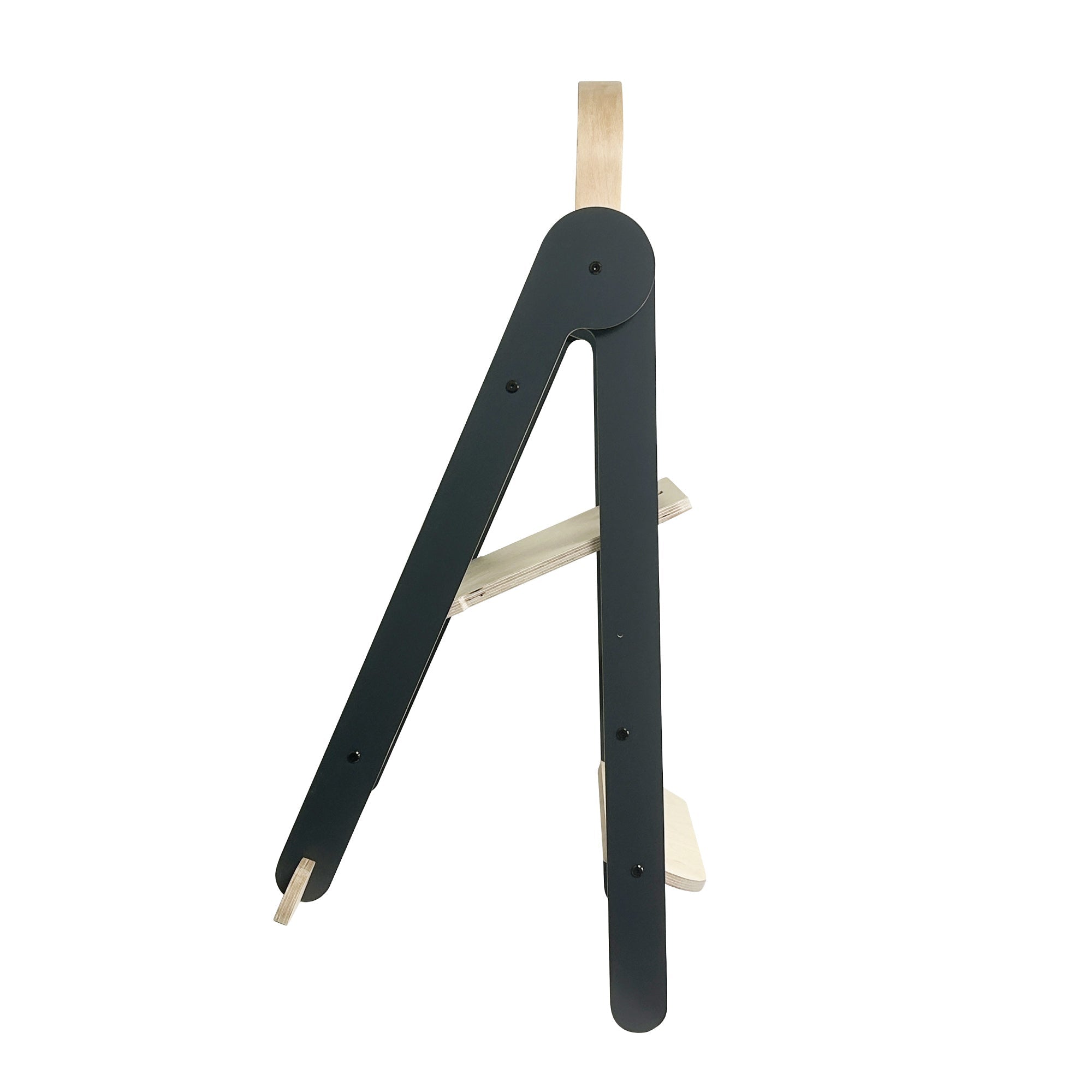 MamaToyz Folding Learning Tower Natural Beech Wood Montessori Child Safety Platform - Dark Grey / Natural - Baby&More