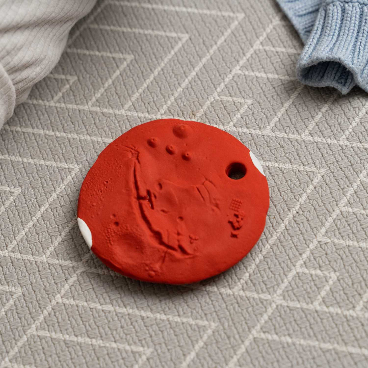 Natural Rubber Space Teether Baby Toy - Mars Biscuit® ‘The Red Planet’