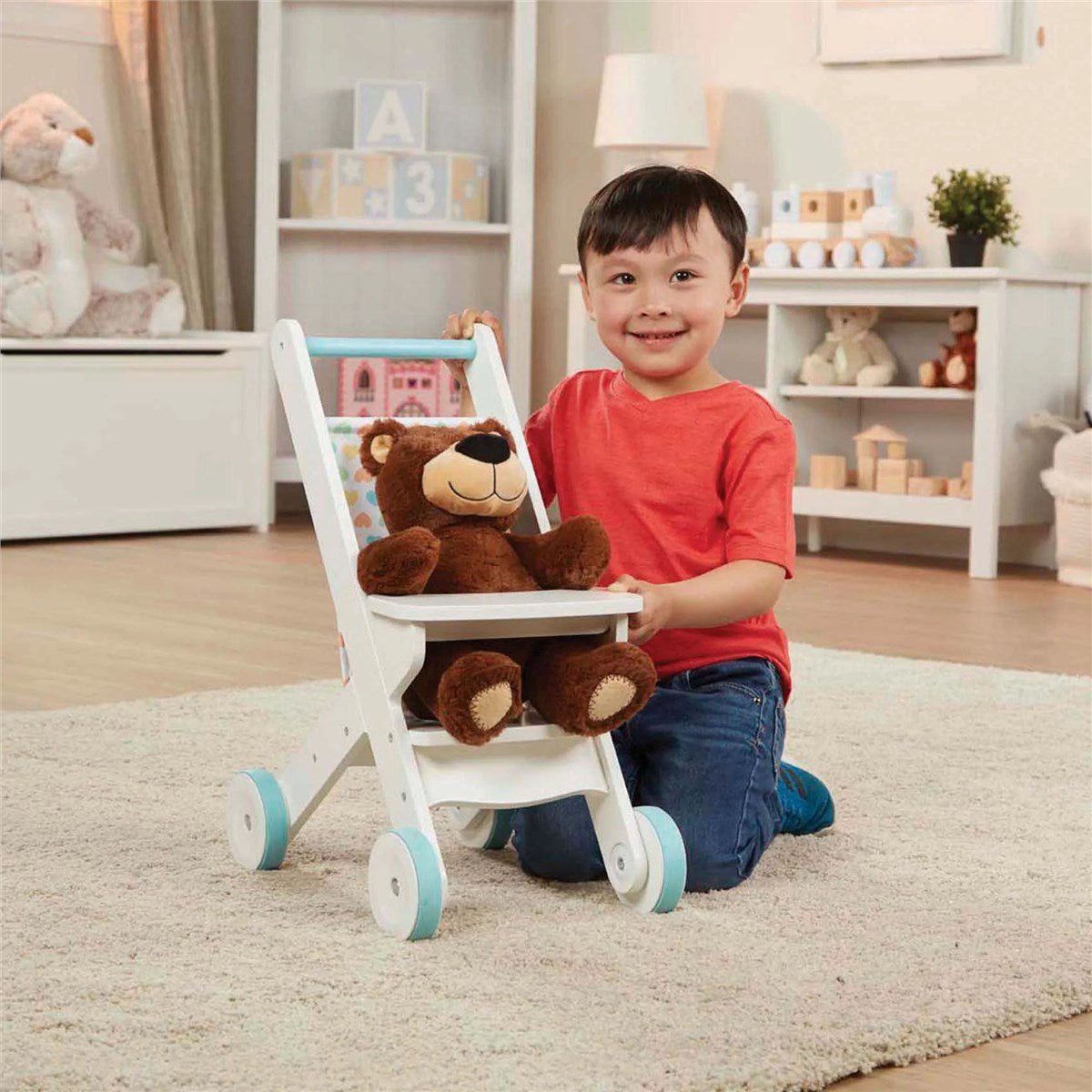 Melissa & Doug Mine To Love - Wooden Play Dolls Stroller - Baby&More