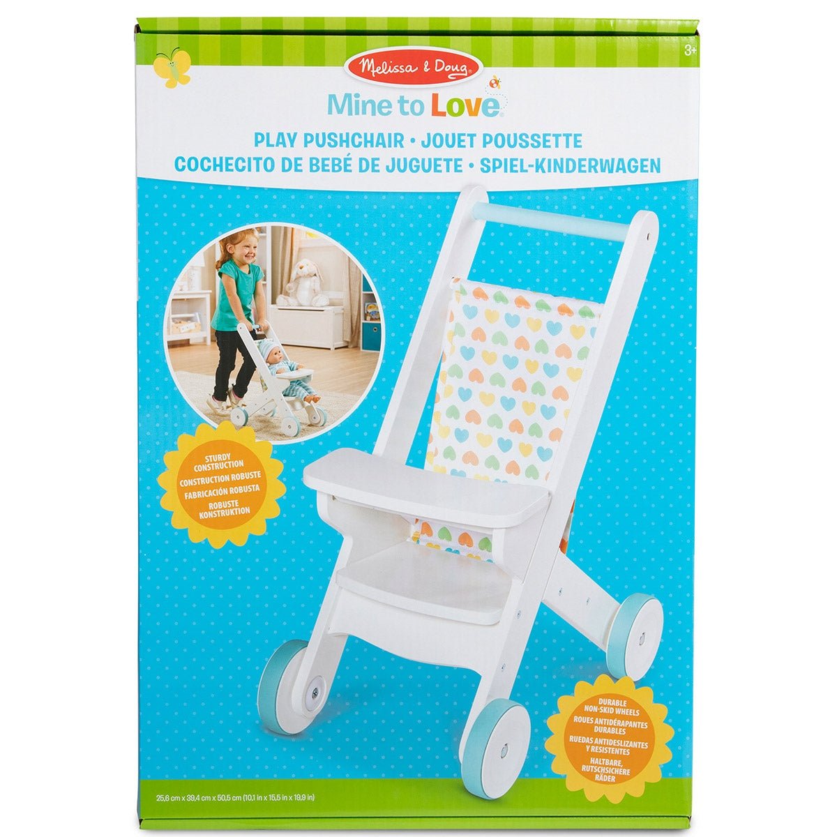 Melissa & Doug Mine To Love - Wooden Play Dolls Stroller - Baby&More