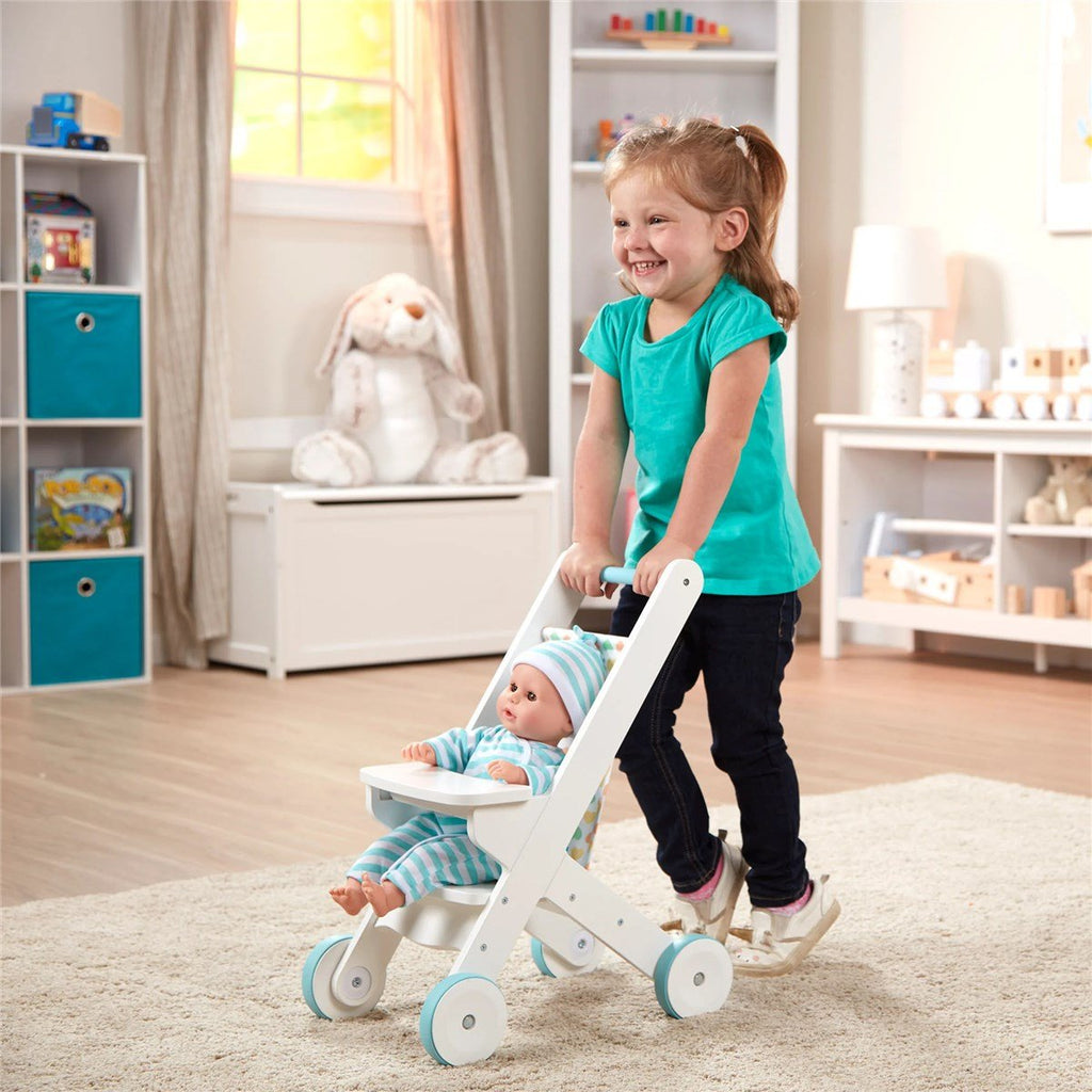 Melissa & Doug Mine To Love - Wooden Play Dolls Stroller - Baby&More
