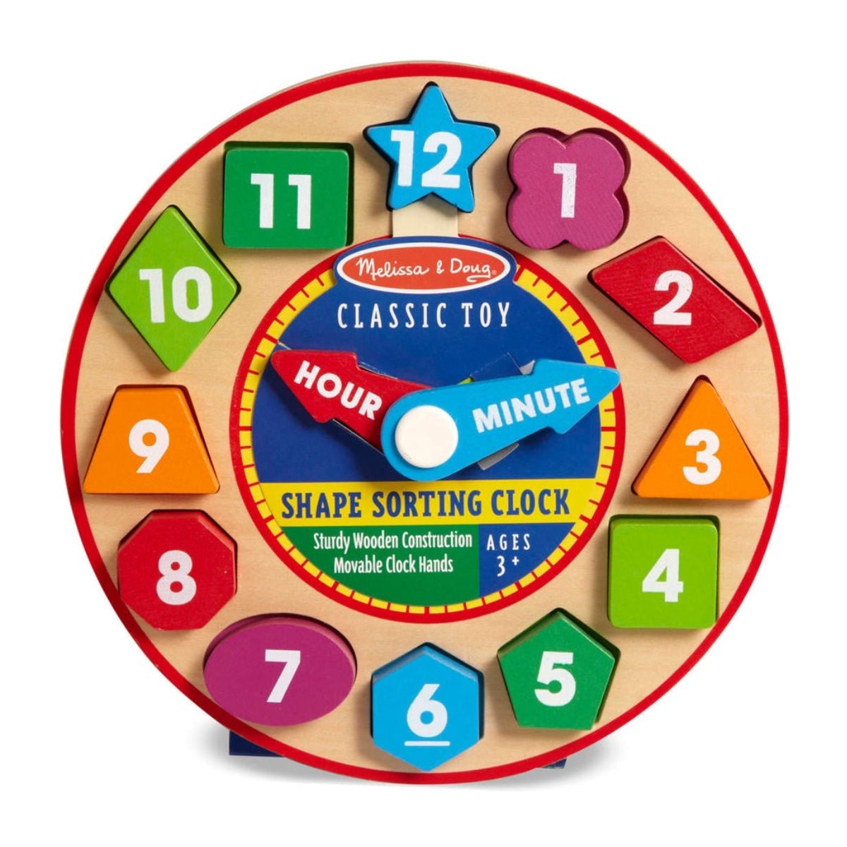 Melissa & Doug Shape Sorting Educational Clock - Baby&More