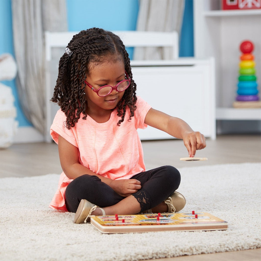 Melissa & Doug Vehicles Sound Peg Puzzle - Baby&More