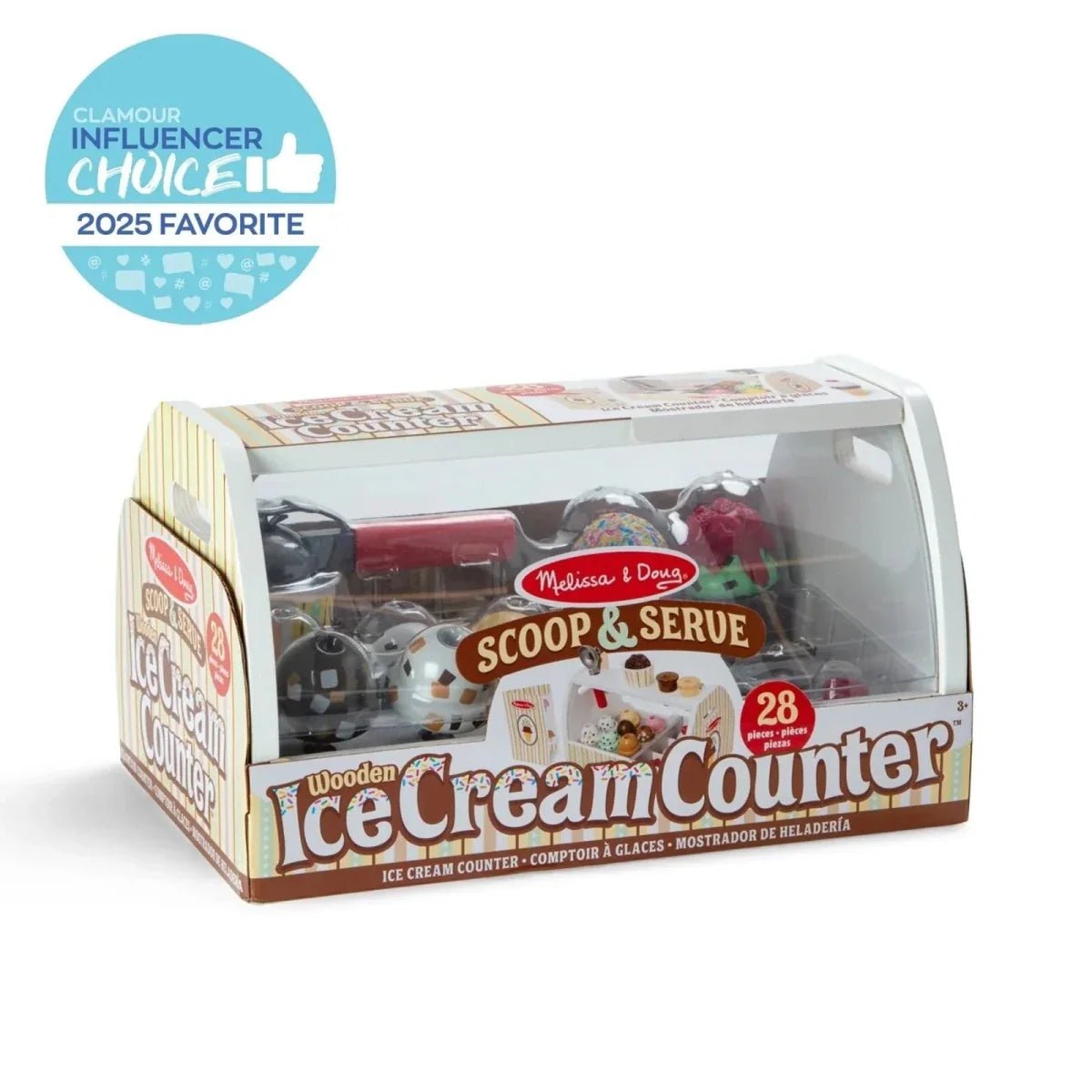 Melissa & Doug Wooden Ice Cream Counter Play Set - Baby&More