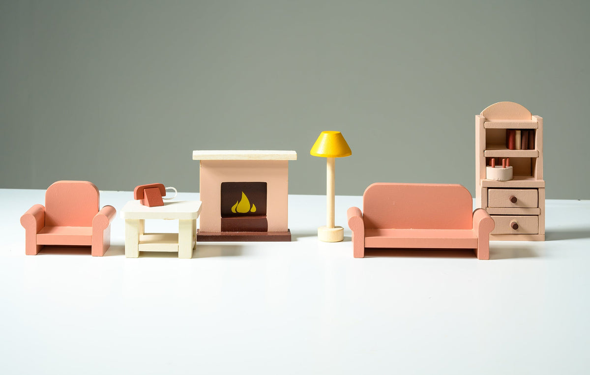 Mentari Wooden Dolls House Furniture Set - Sitting Room - Baby&More