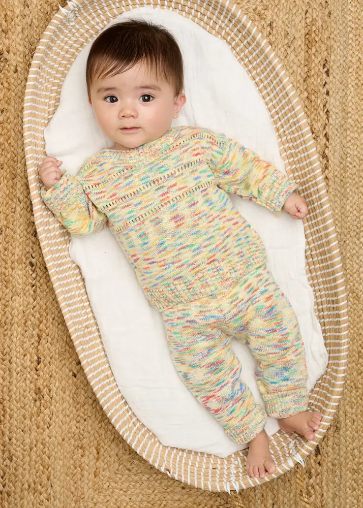 The bonniemob Space-Dye Organic Cotton Knitted Baby & Kids Jogging Trousers
