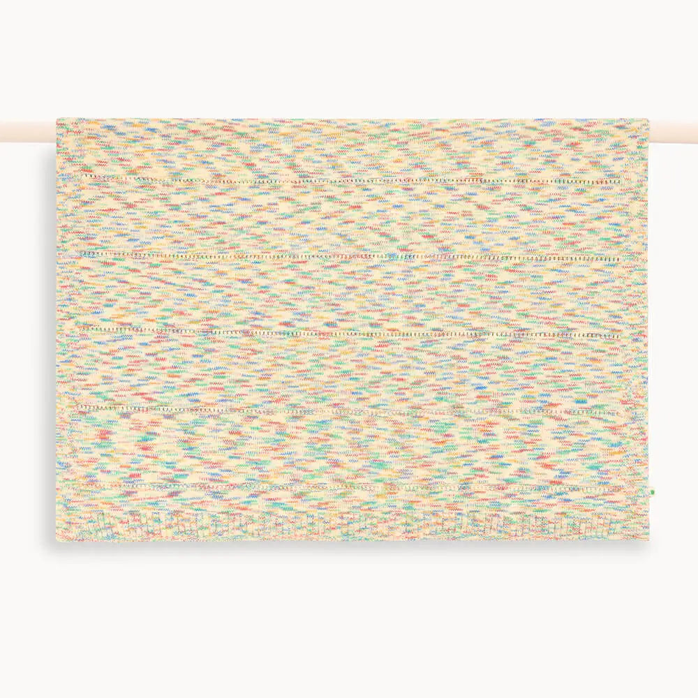 The bonniemob Space-Dye Organic Cotton Knitted Baby Blanket