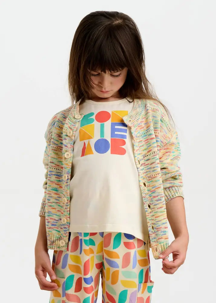 The bonniemob Space-Dye Organic Cotton Baby & Kids Cardigan- Meteor