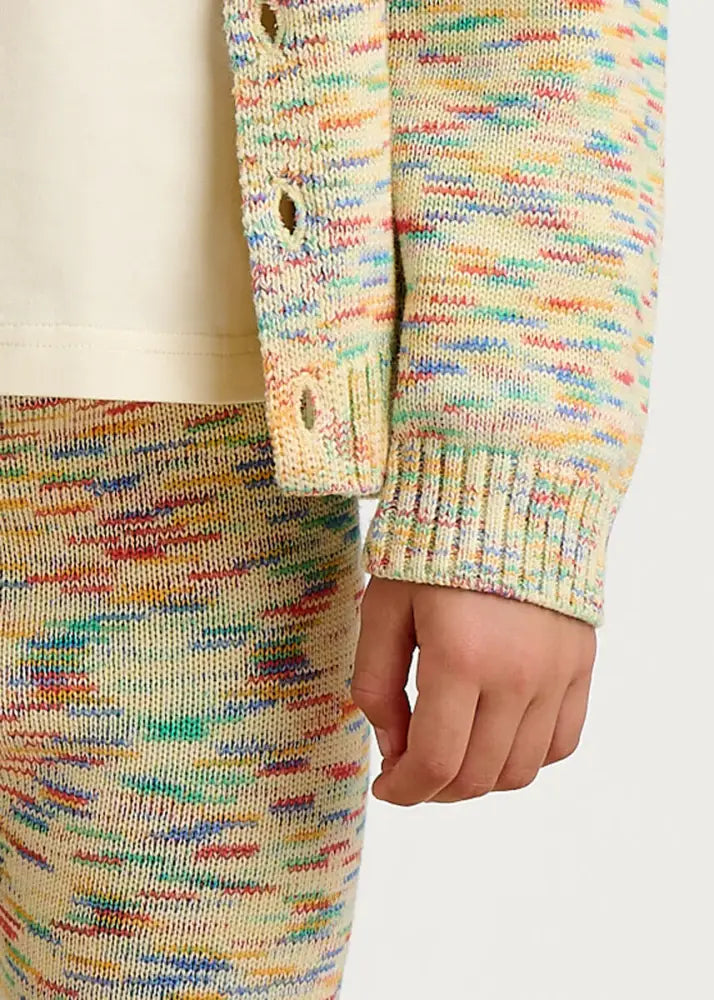 The bonniemob Space-Dye Organic Cotton Baby & Kids Cardigan- Meteor