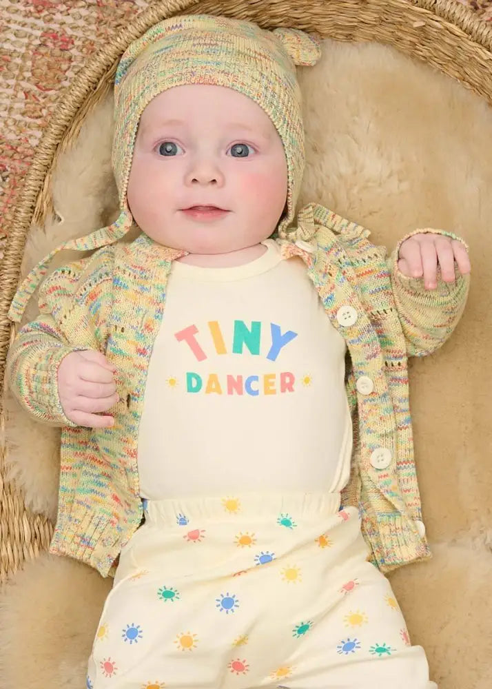 The bonniemob Space-Dye Organic Cotton Baby & Kids Cardigan- Meteor