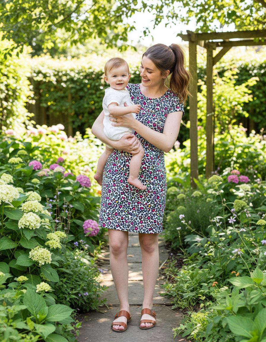 Milkymoon Knee Length Breastfeeding Dress - Rainbow Leopard - Baby&More