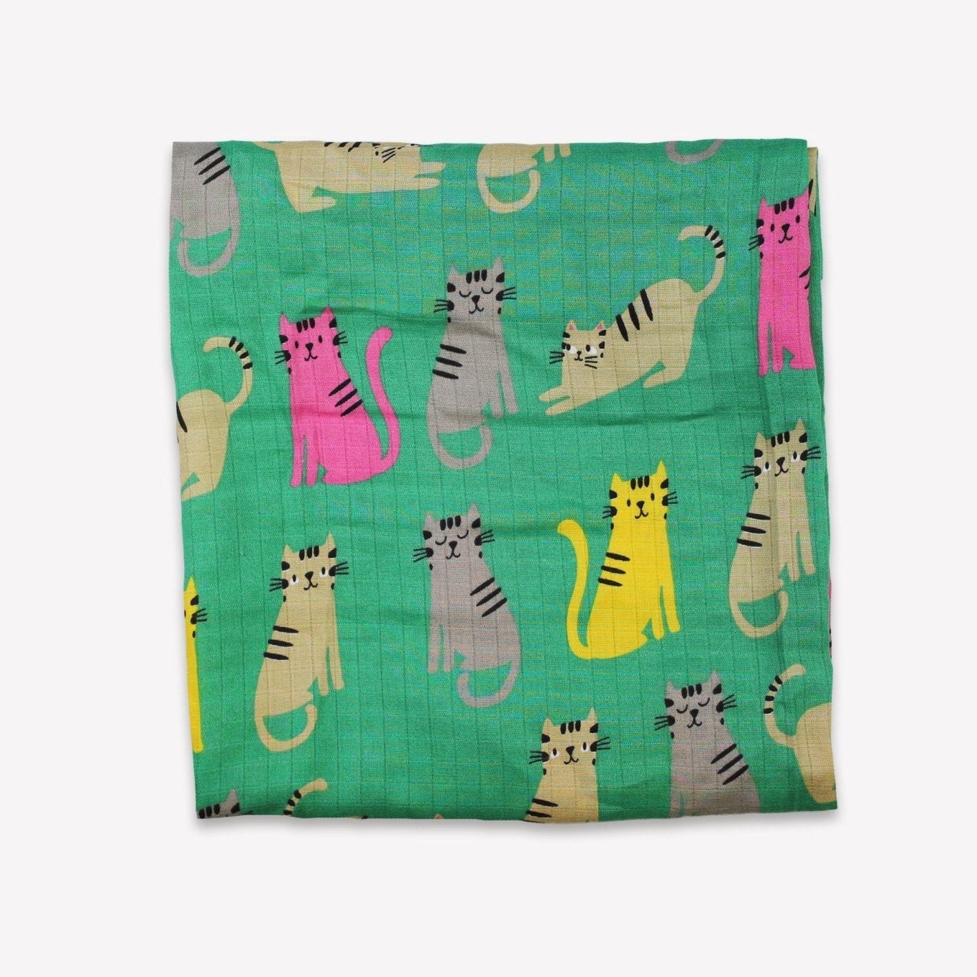 Organic Kitten Print Muslin 2 Pack