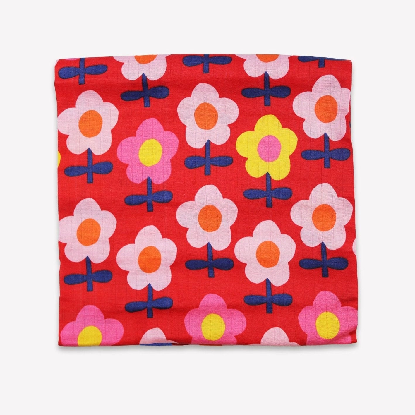 Organic Pink Flower Muslin 2 Pack