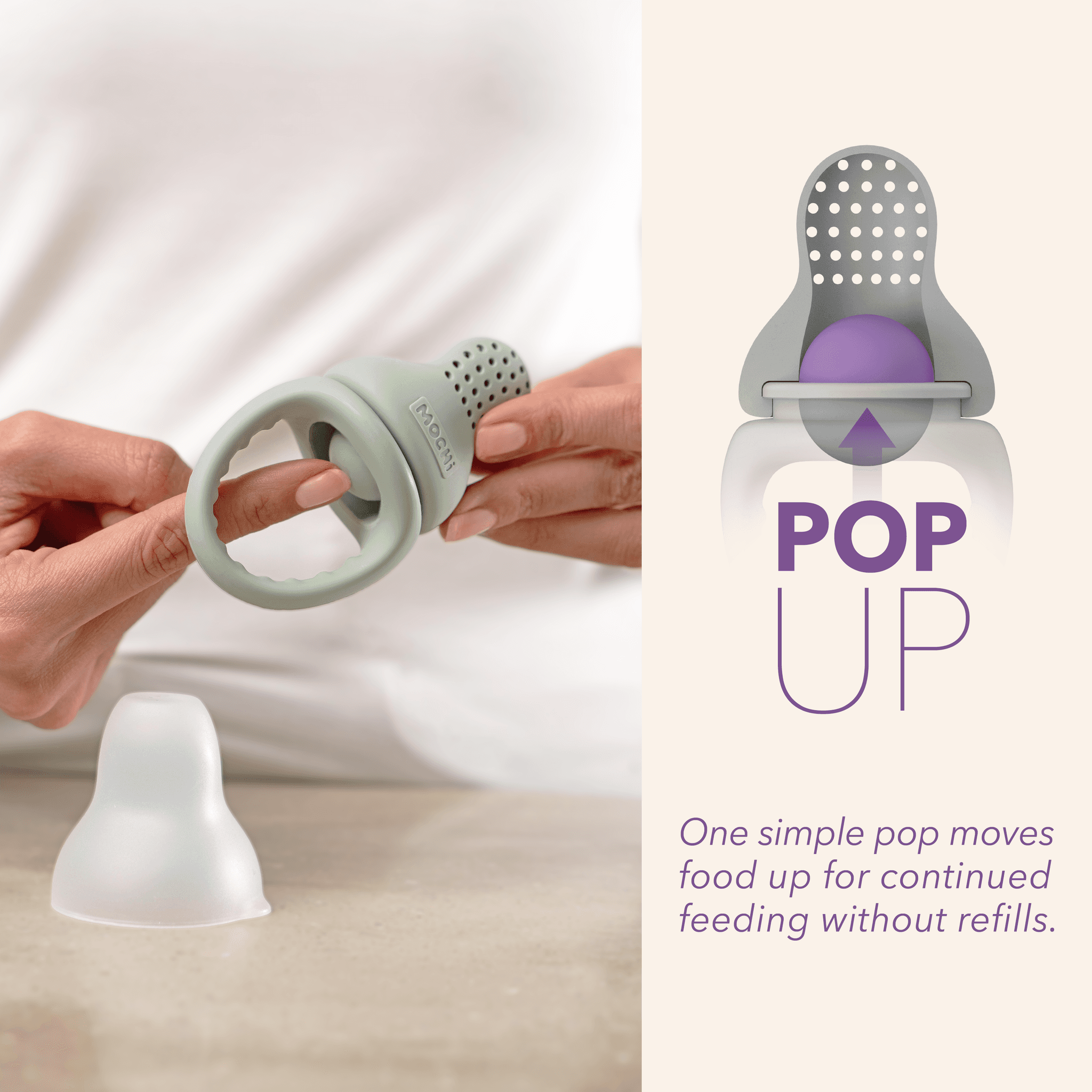 MOCHi Pop-Up Feeder for Babies Food Grade Silicone - Baby&More