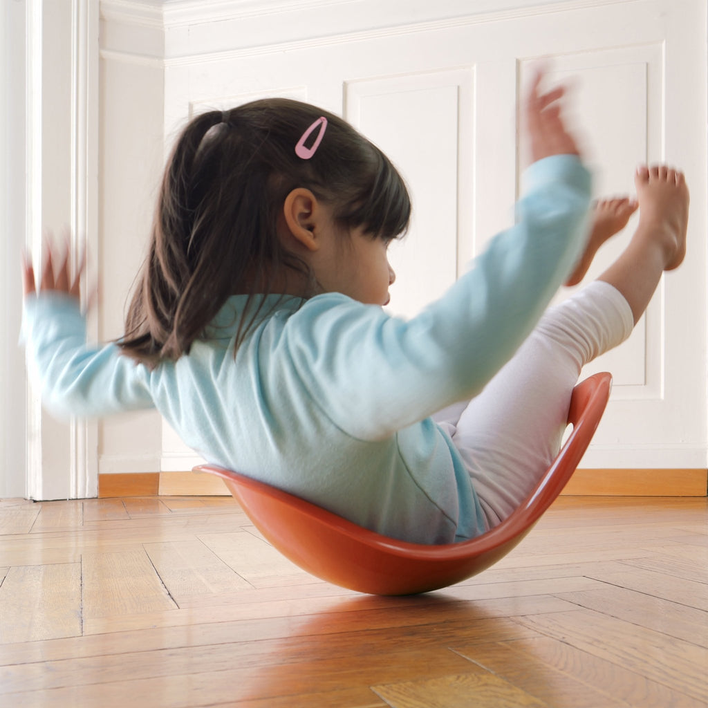 MOLUK Bilibo - Terracotta Red - Rocking & Spinning Toy - Baby&More