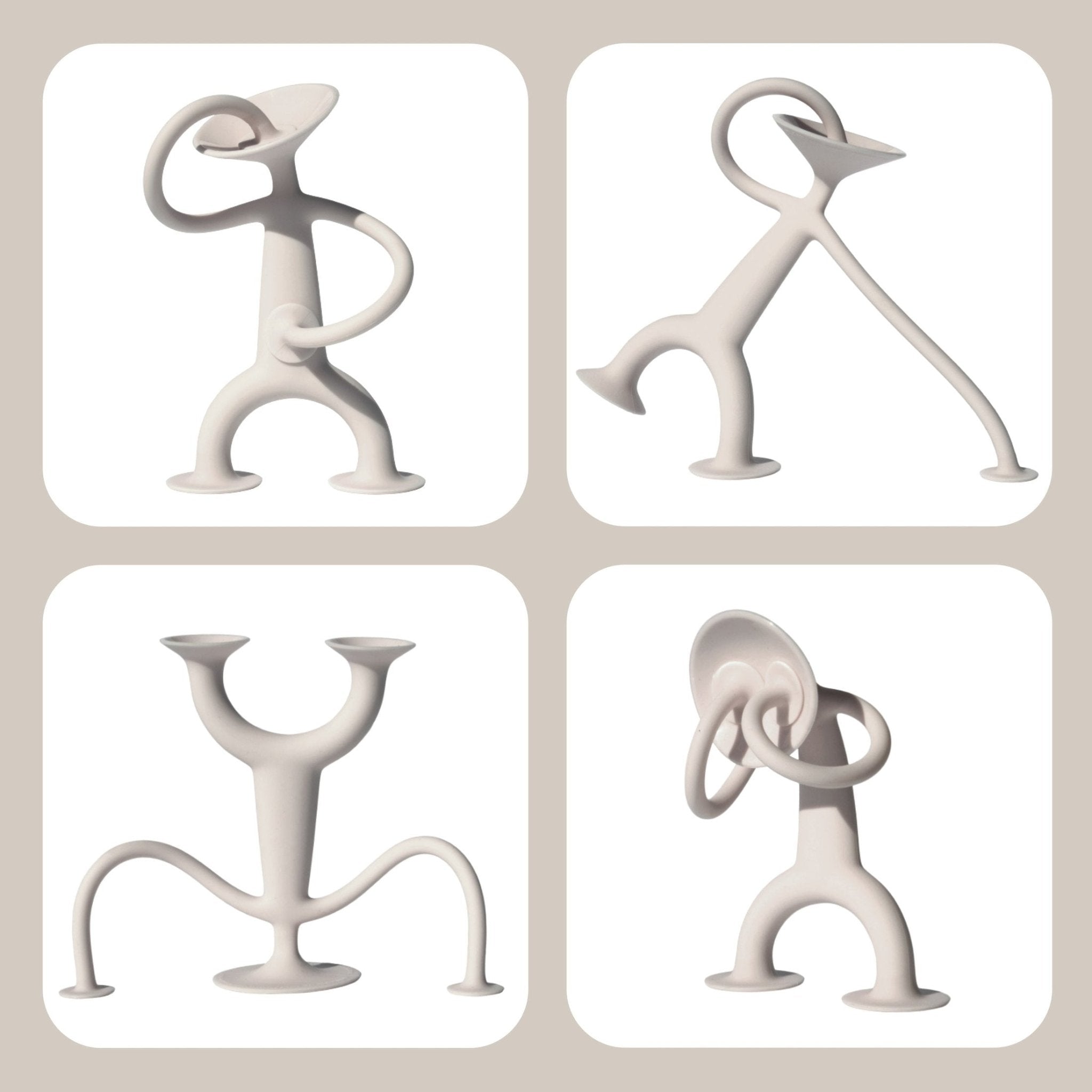 MOLUK Oogi Silicone Toy with Suction Arms & Legs - Beige - Baby&More