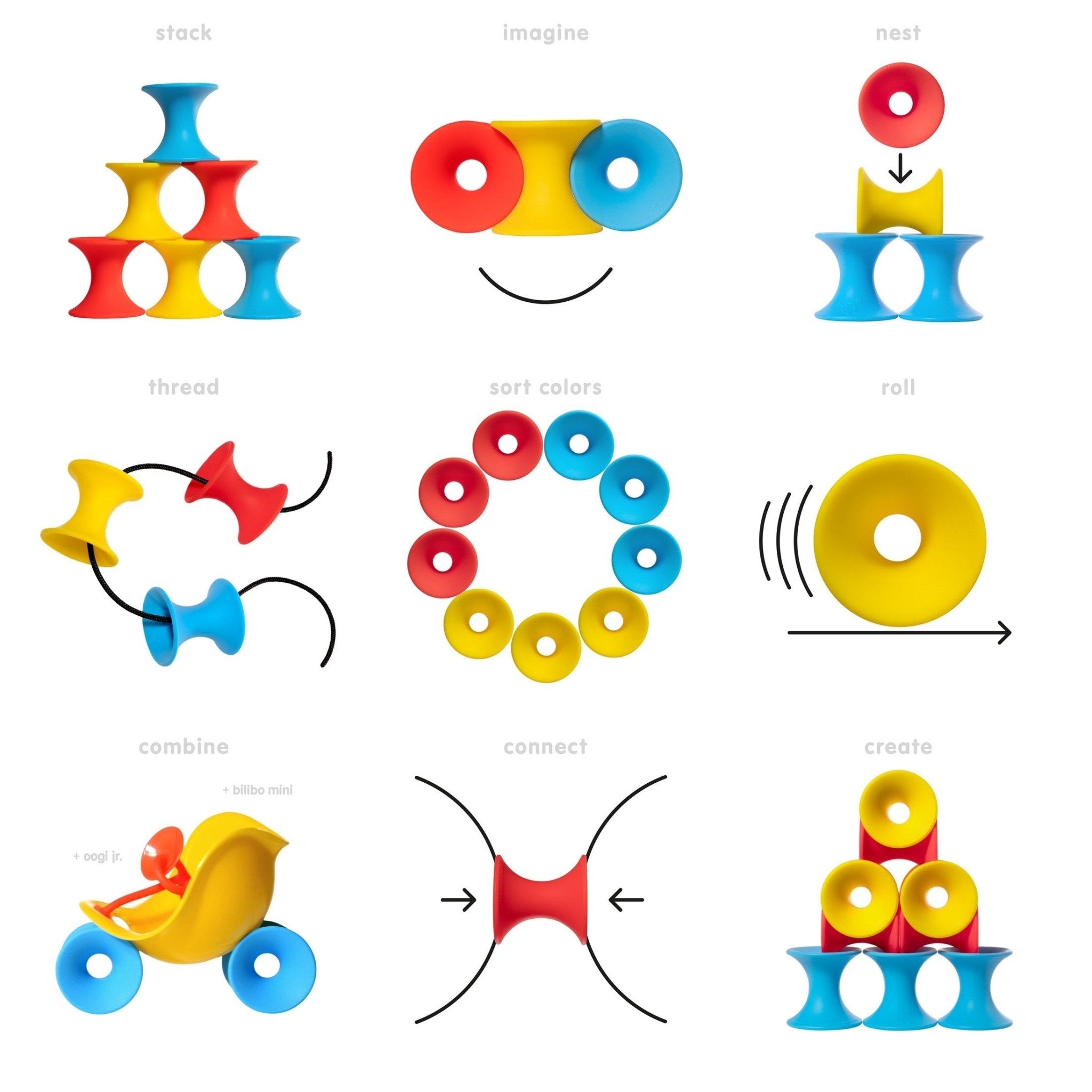 MOLUK Tulu 3-set - Teether / Stacking Toy - Baby&More
