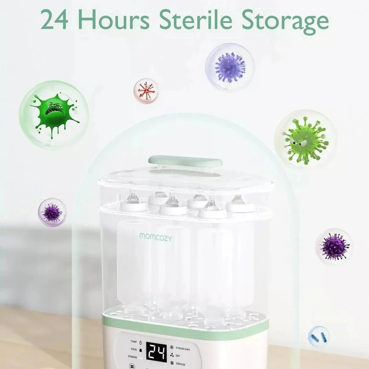 Momcozy 8-1 Bottle Steriliser & Dryer - Baby&More