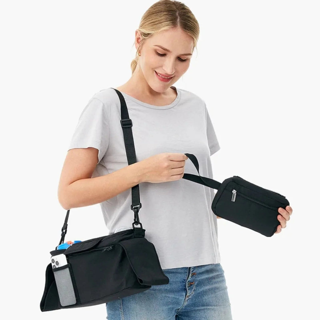 Momcozy All - in - One Stroller Organiser - Black - Baby&More