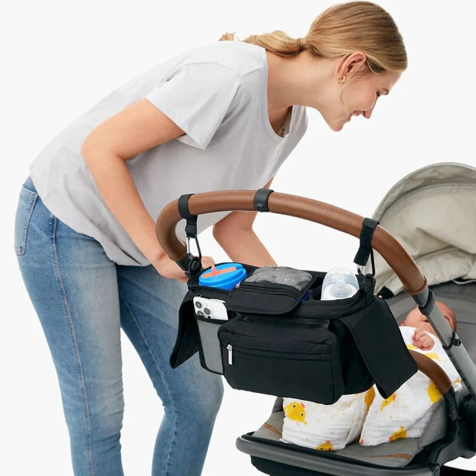 Momcozy All - in - One Stroller Organiser - Black - Baby&More