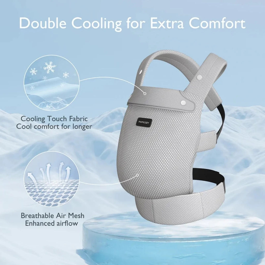 Momcozy Baby Carrier Newborn to Toddler Air Mesh - Grey - Baby&More