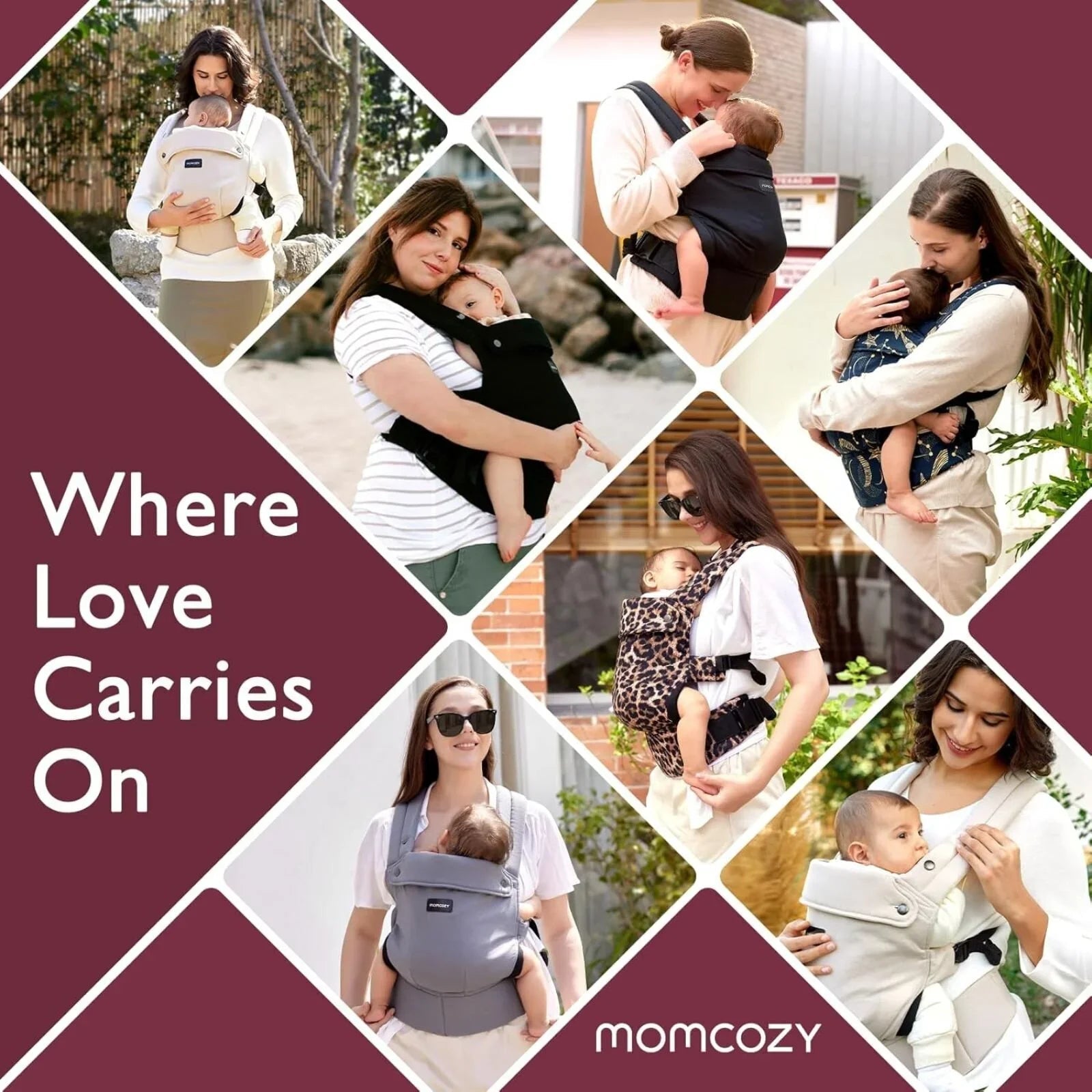 Momcozy Baby Carrier Newborn to Toddler Cotton - Black - Baby&More