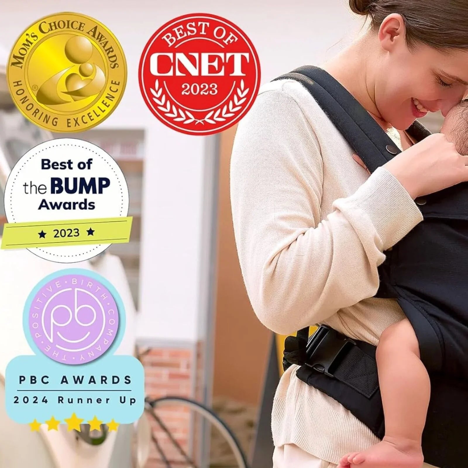 Momcozy Baby Carrier Newborn to Toddler Cotton - Black - Baby&More